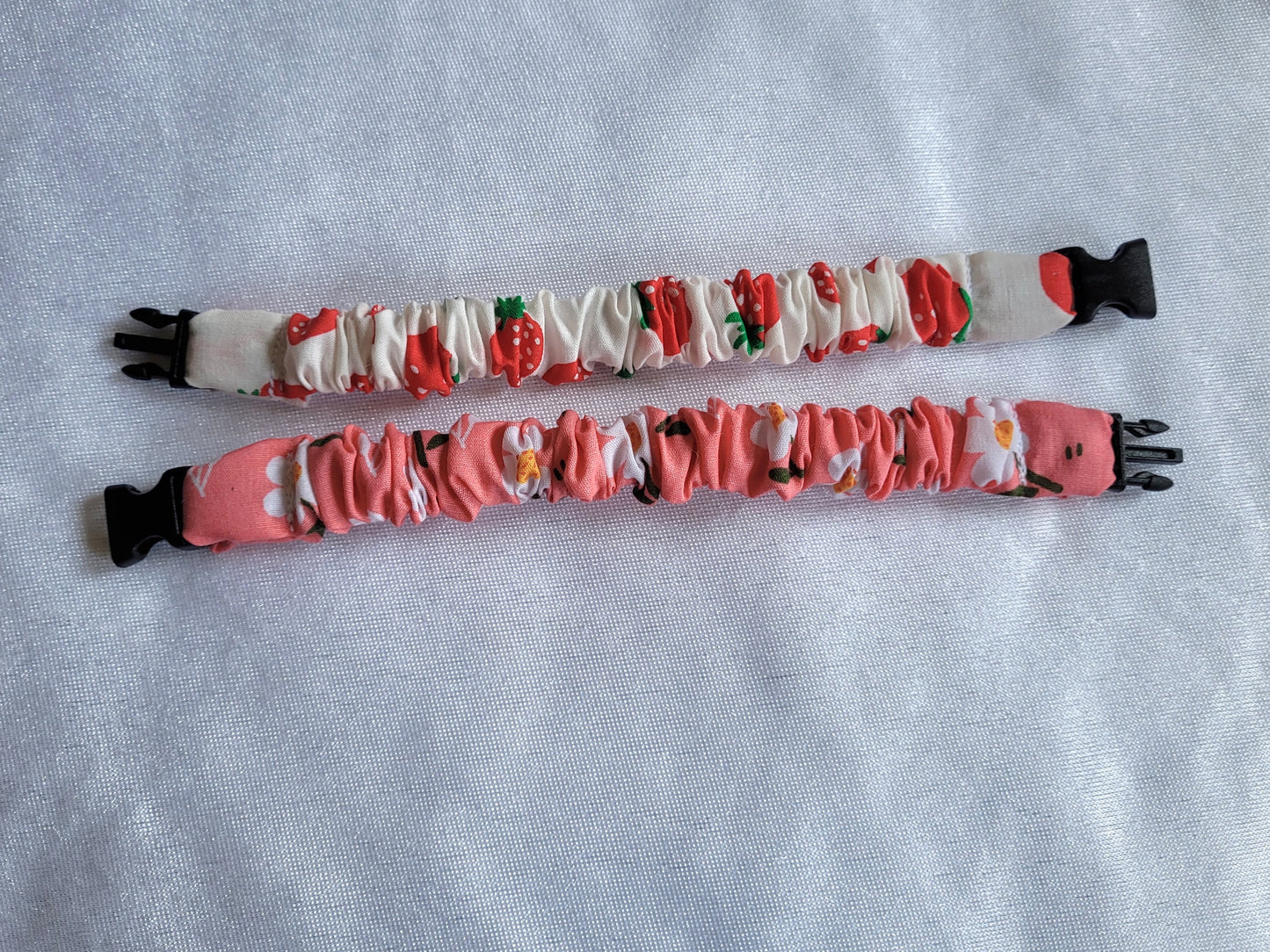 Strawberry/Floral Breastfeeding Clips.