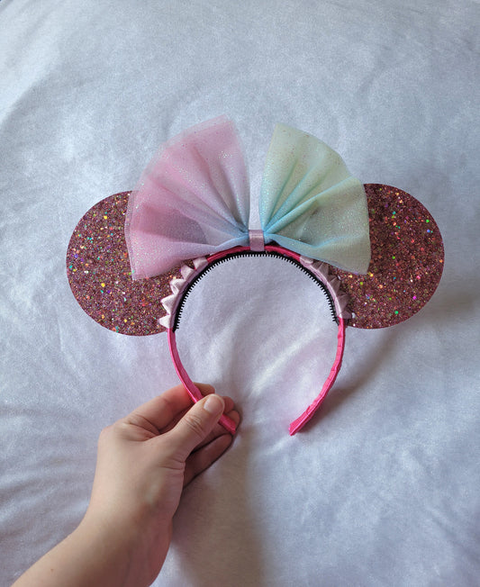 Resin Pink Mouse Ear Headband