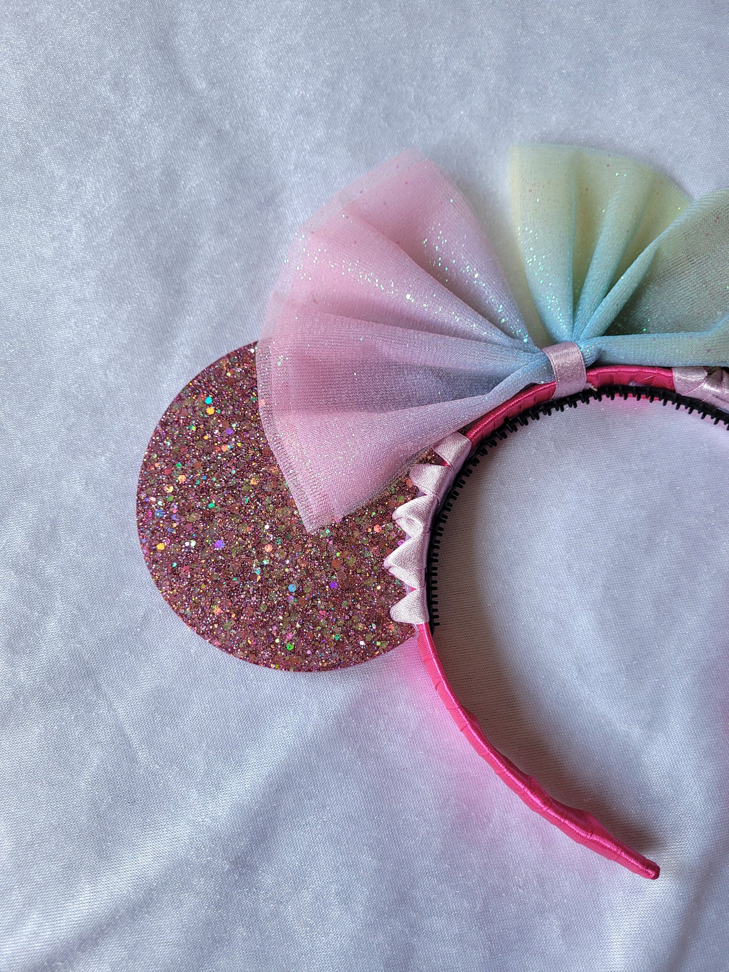 Resin Pink Mouse Ear Headband