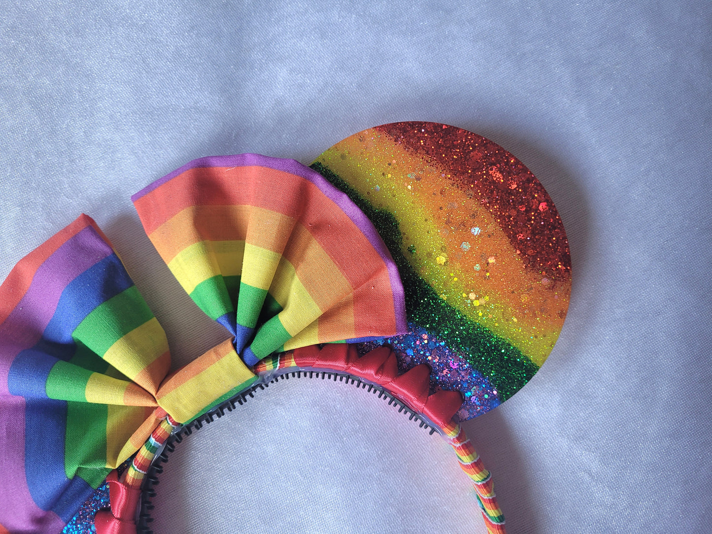 Rainbow Resin Mouse Ear Headband