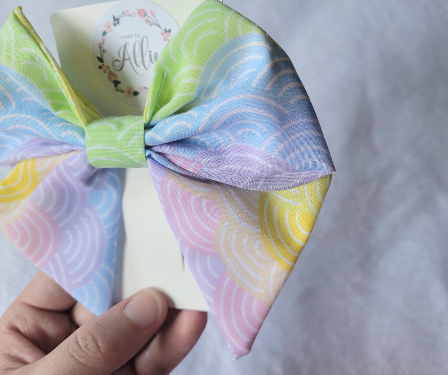 Pastel Wave Hair Bow