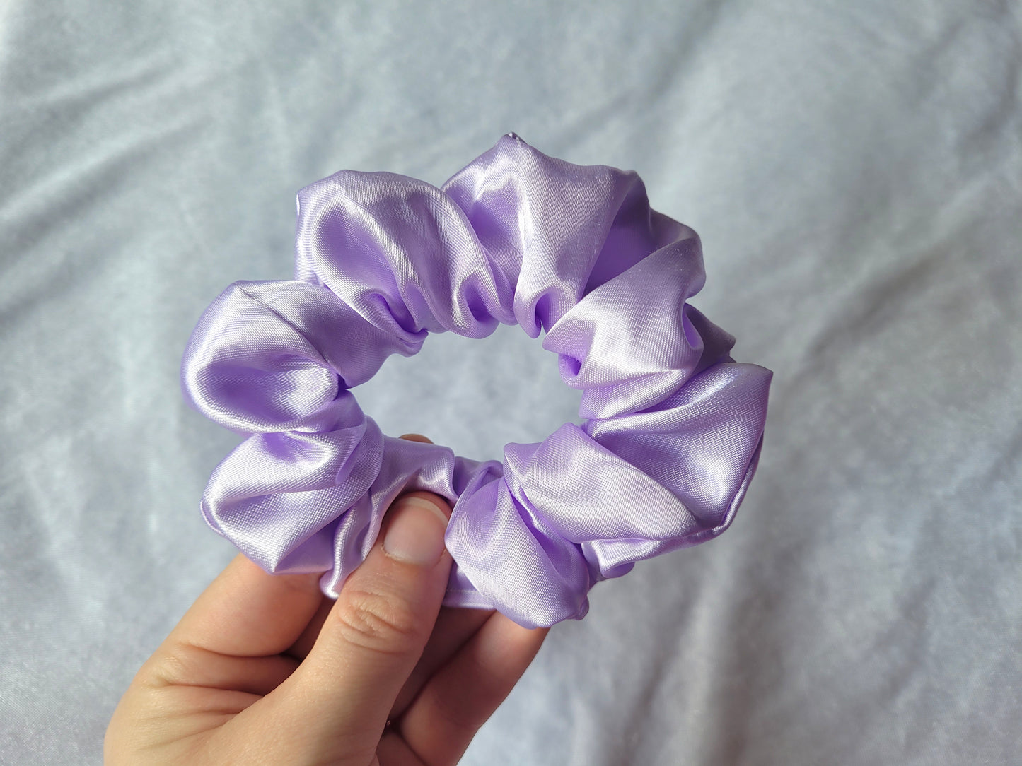 Lilac Silk Scrunchie