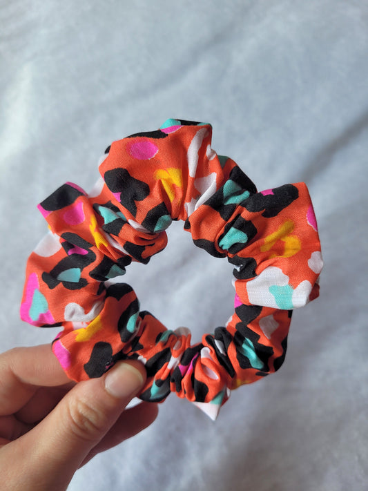 Red Leopard Print Scrunchie