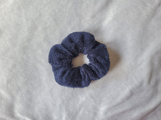 Navy Towel Scrunchie