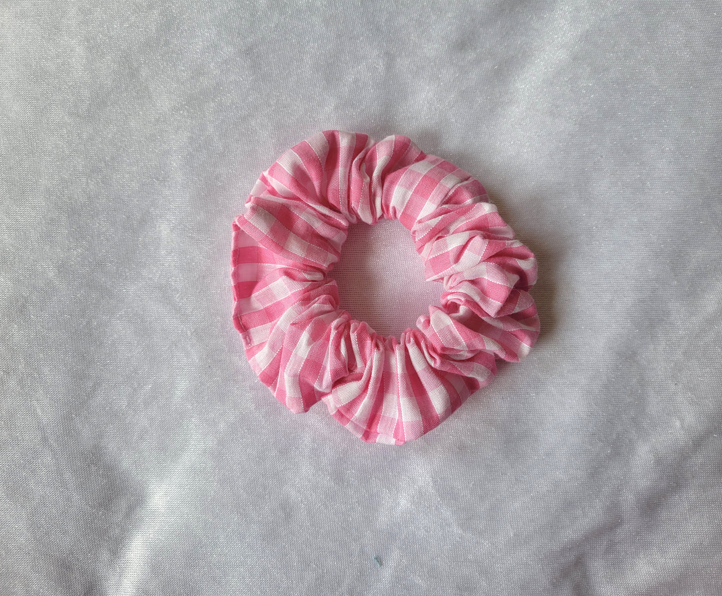 Pink Gingham Scrunchie