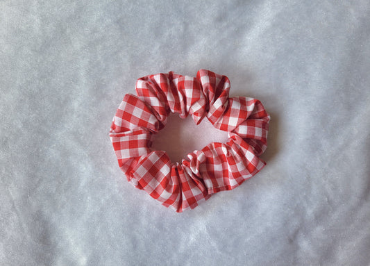 Red Gingham Scrunchie