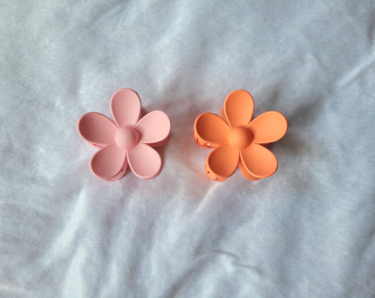 Pink Flower Hair Clip