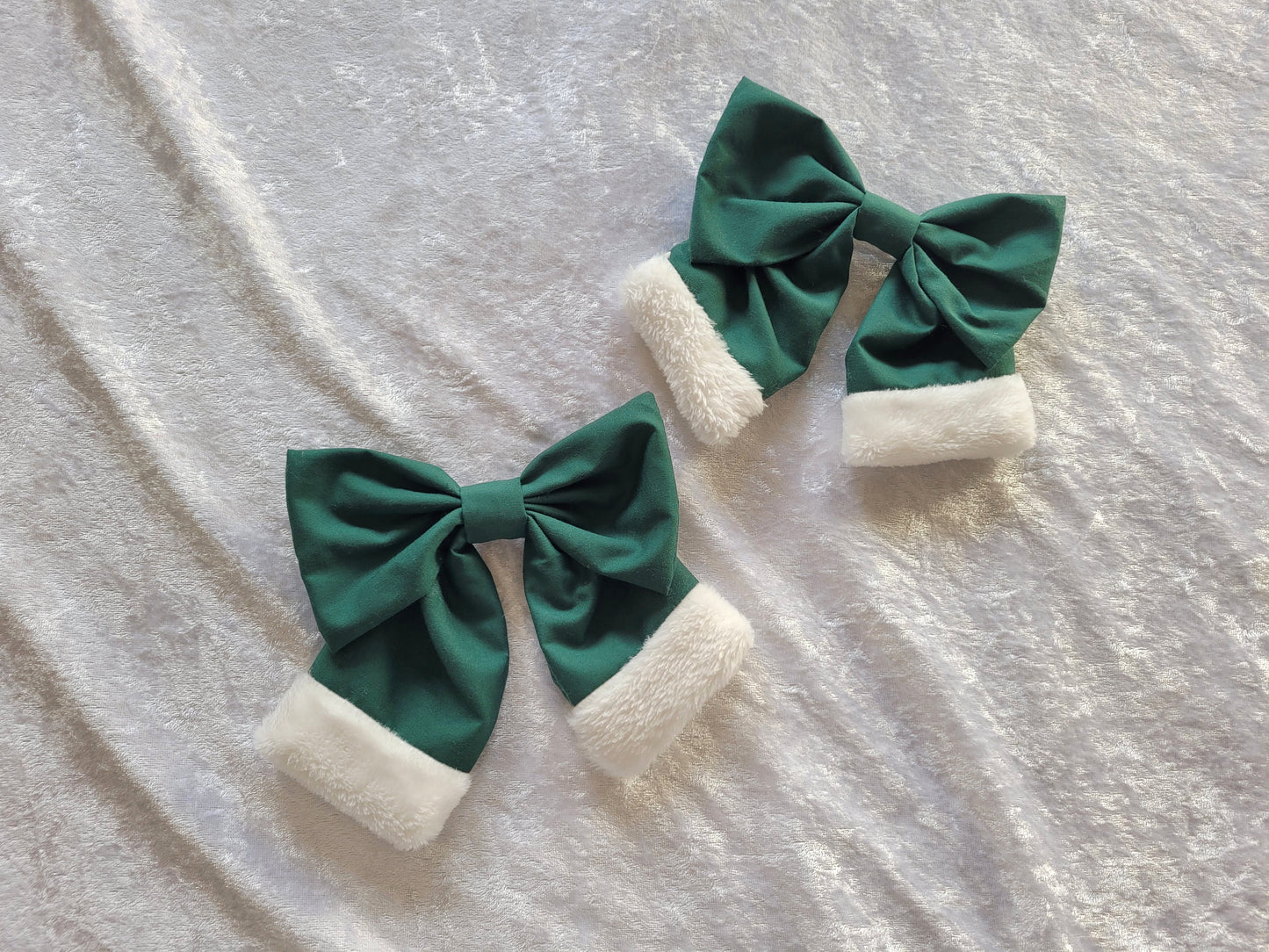 Christmas Fur Hair Bow