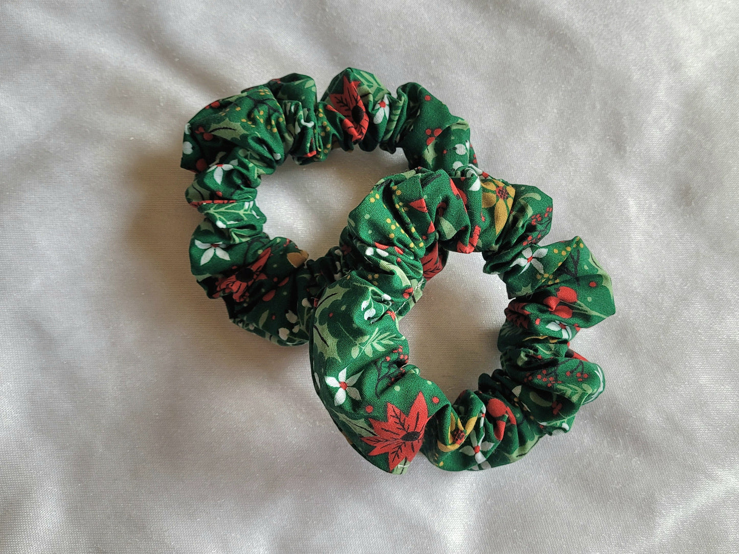 Christmas Floral Scrunchie