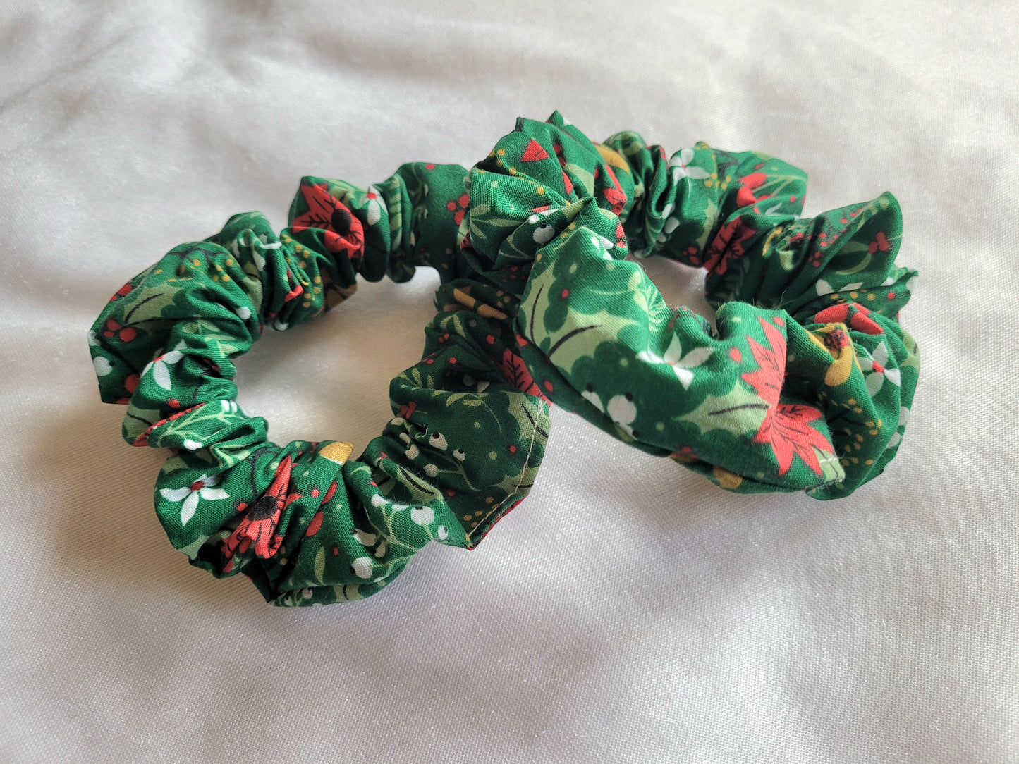 Christmas Floral Scrunchie