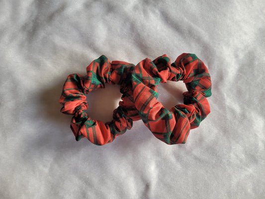 Christmas Tartan Scrunchie