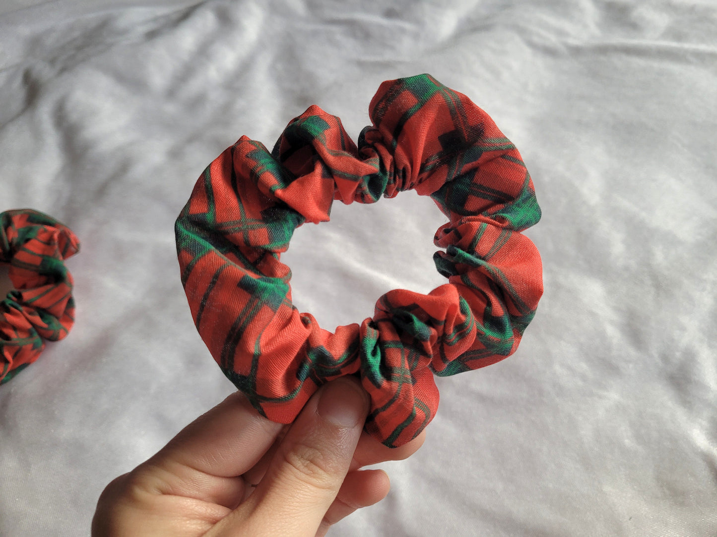 Christmas Tartan Scrunchie