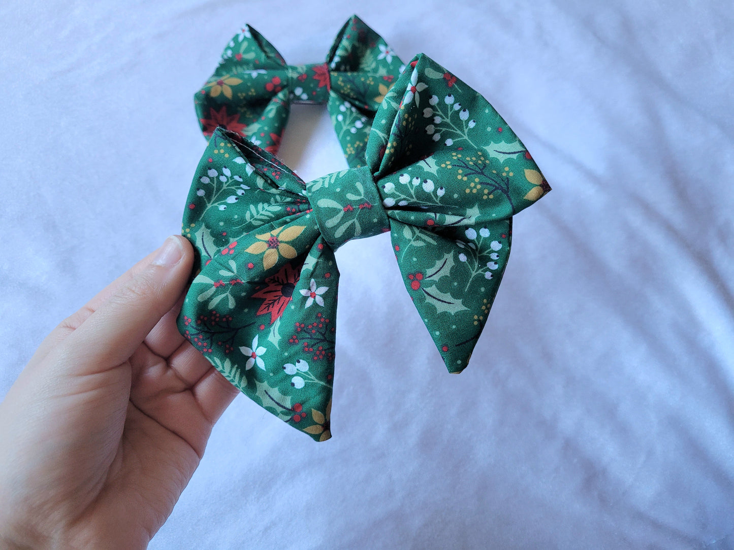 Christmas Floral Hair Bow