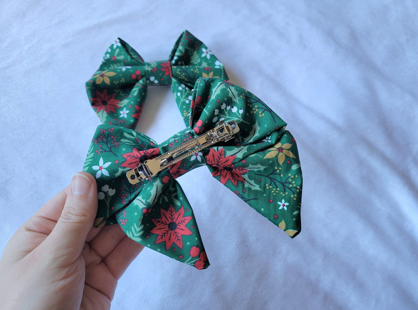 Christmas Floral Hair Bow