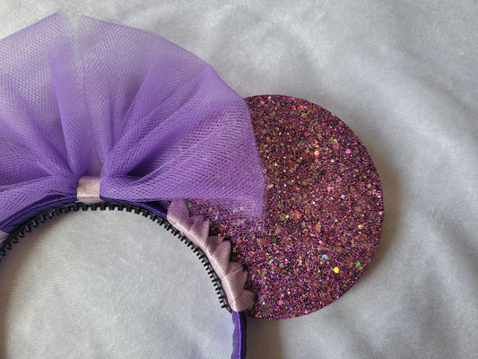 Purple Resin Mouse Ear Headband