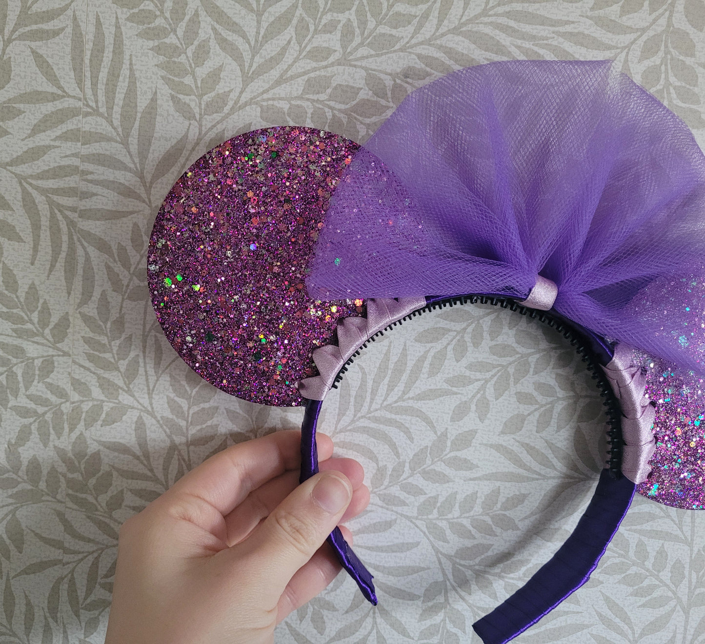 Purple Resin Mouse Ear Headband