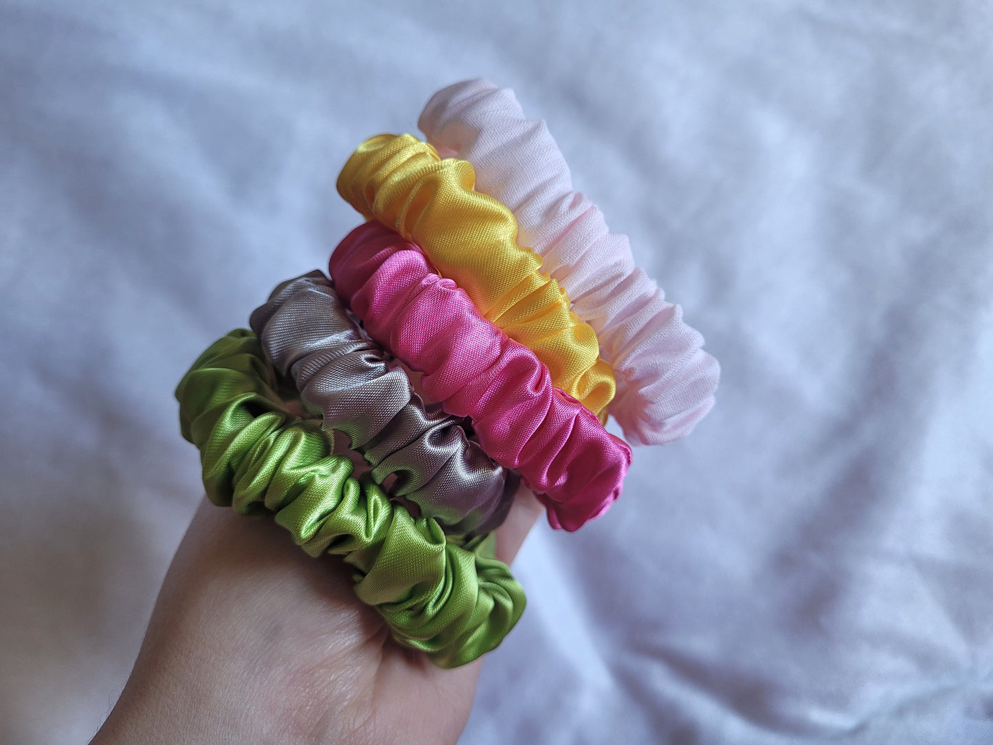 Plain Skinny Scrunchies