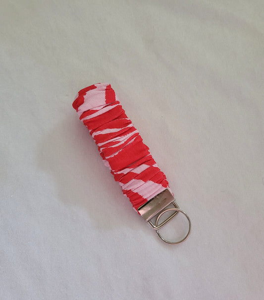 Pink and Red Zebra Wristlet