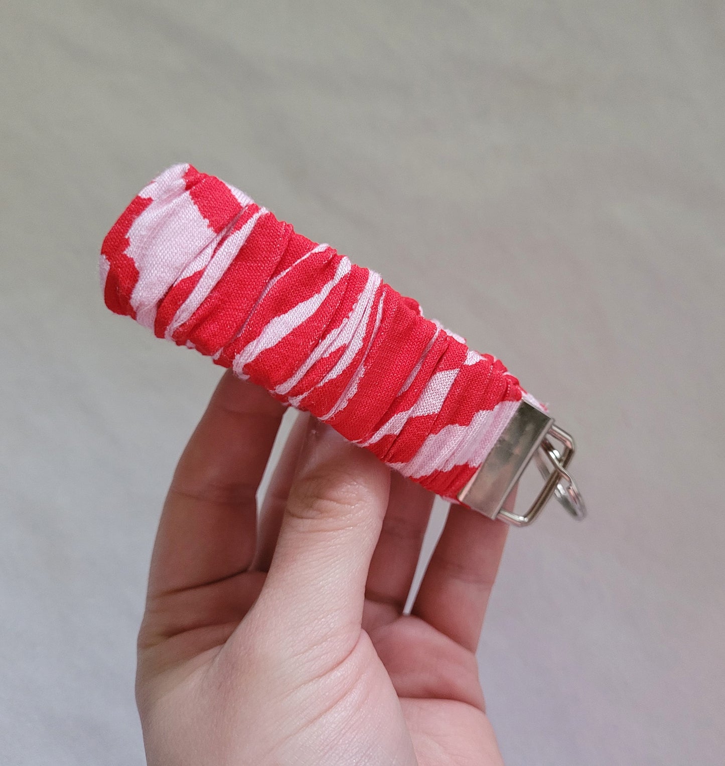 Pink and Red Zebra Wristlet