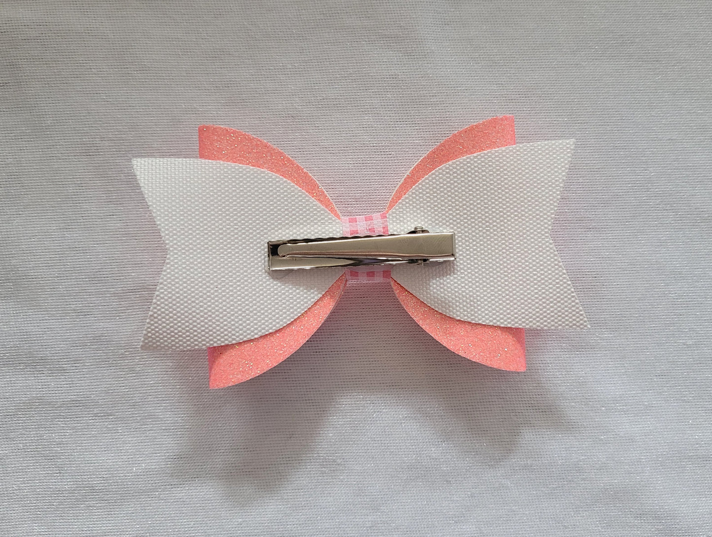 Pink Gingham Hair Bow