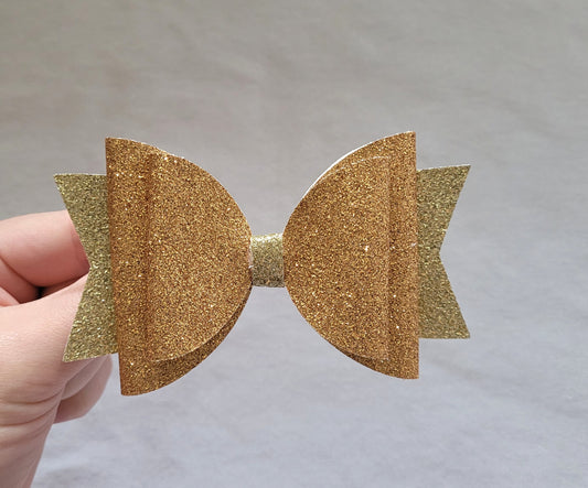 Gold Hair Bow