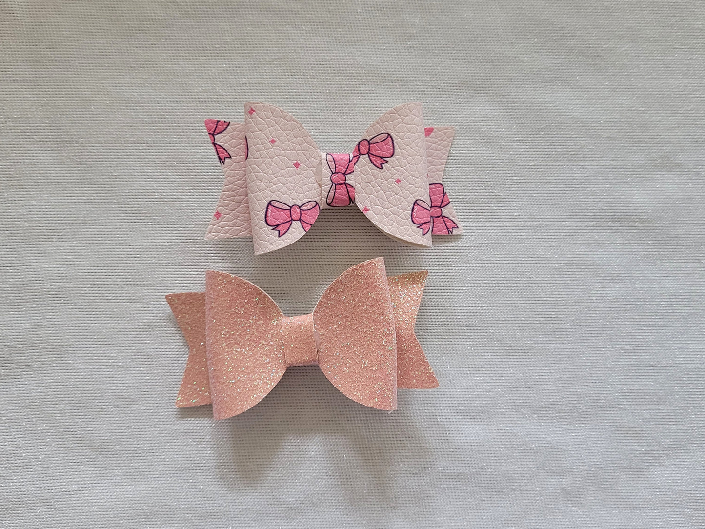 Pink Glitter Hair Bow