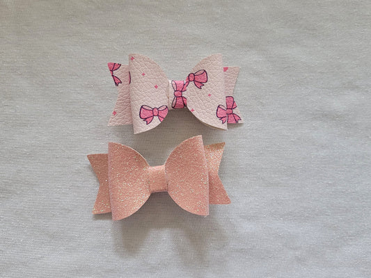 Pink Glitter Hair Bow