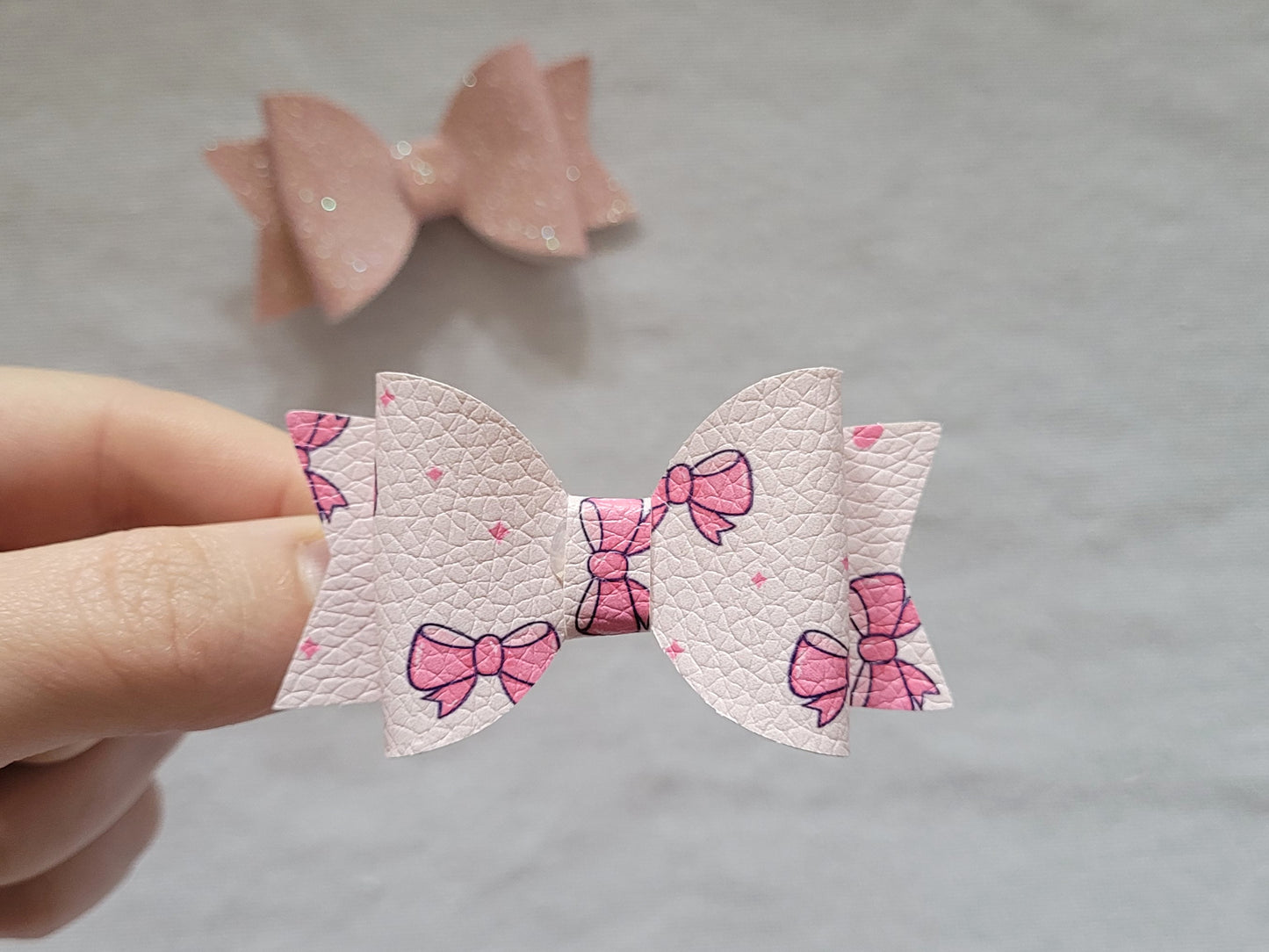 Pink Glitter Hair Bow