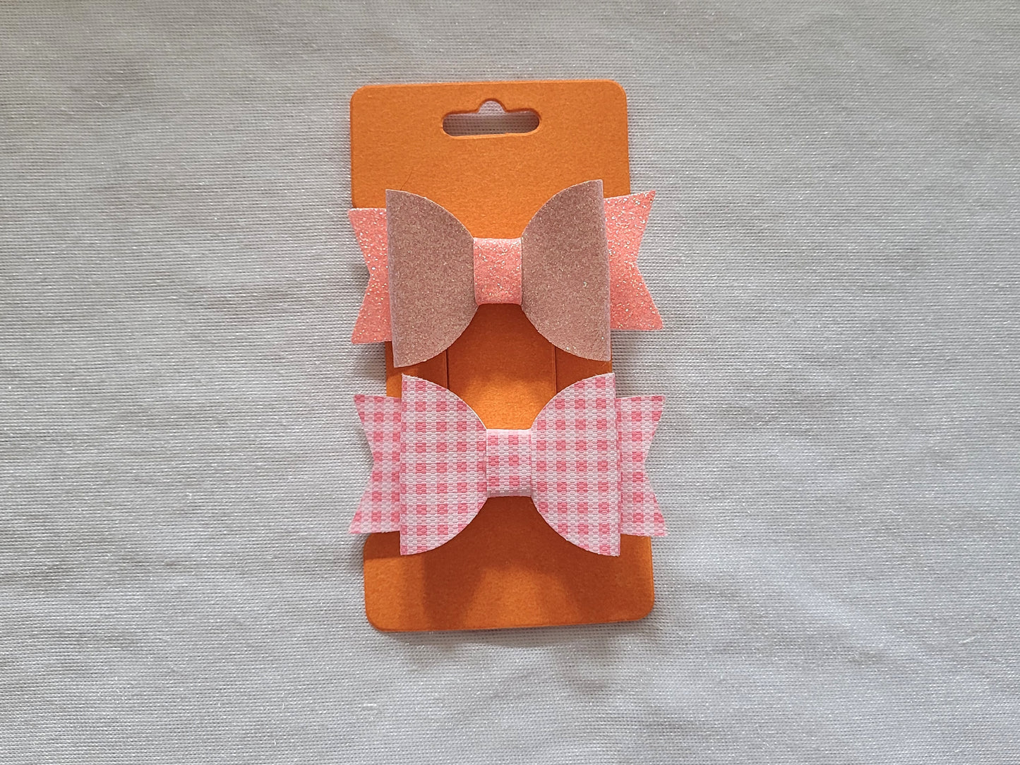 Pink Gingham Hair Bow