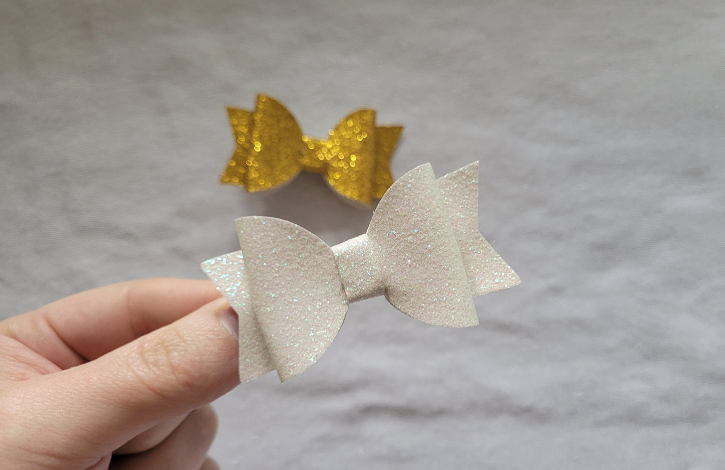 Gold Hair Bows