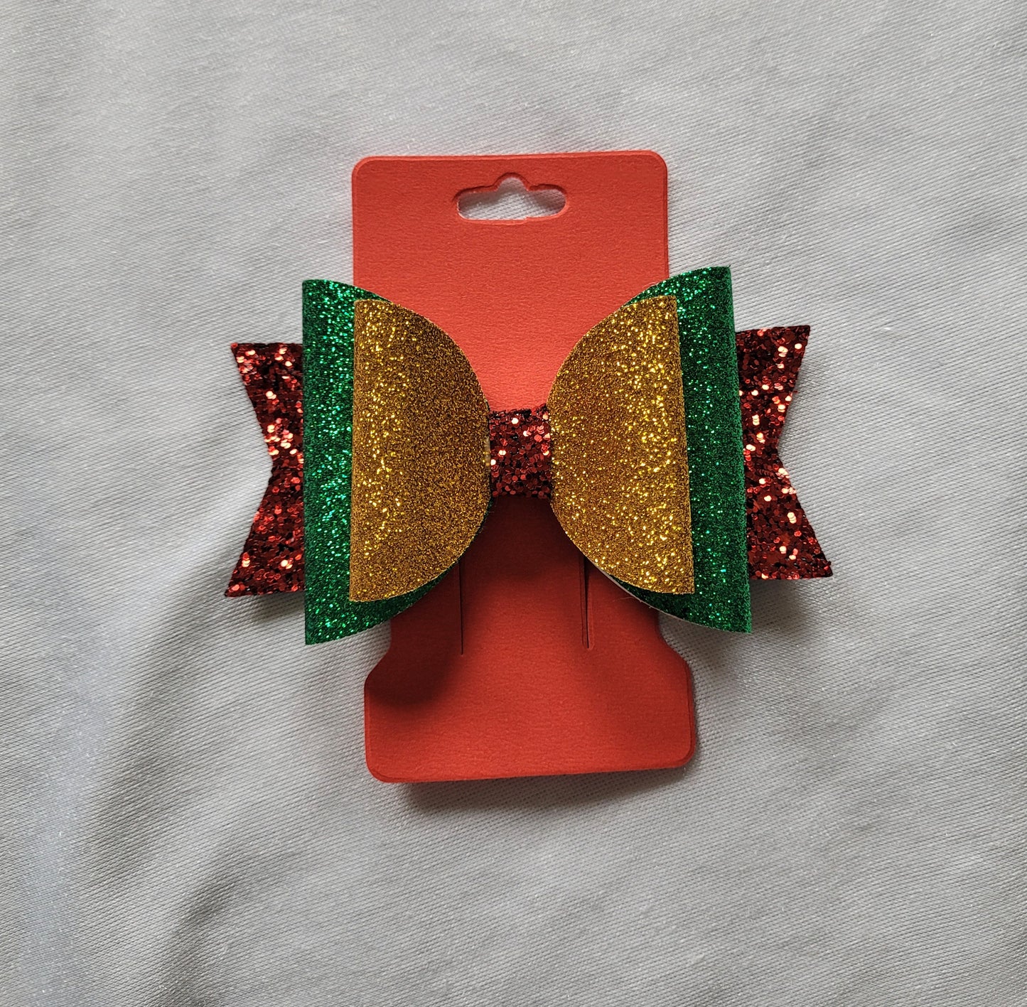 Christmas Glitter Hair Bow