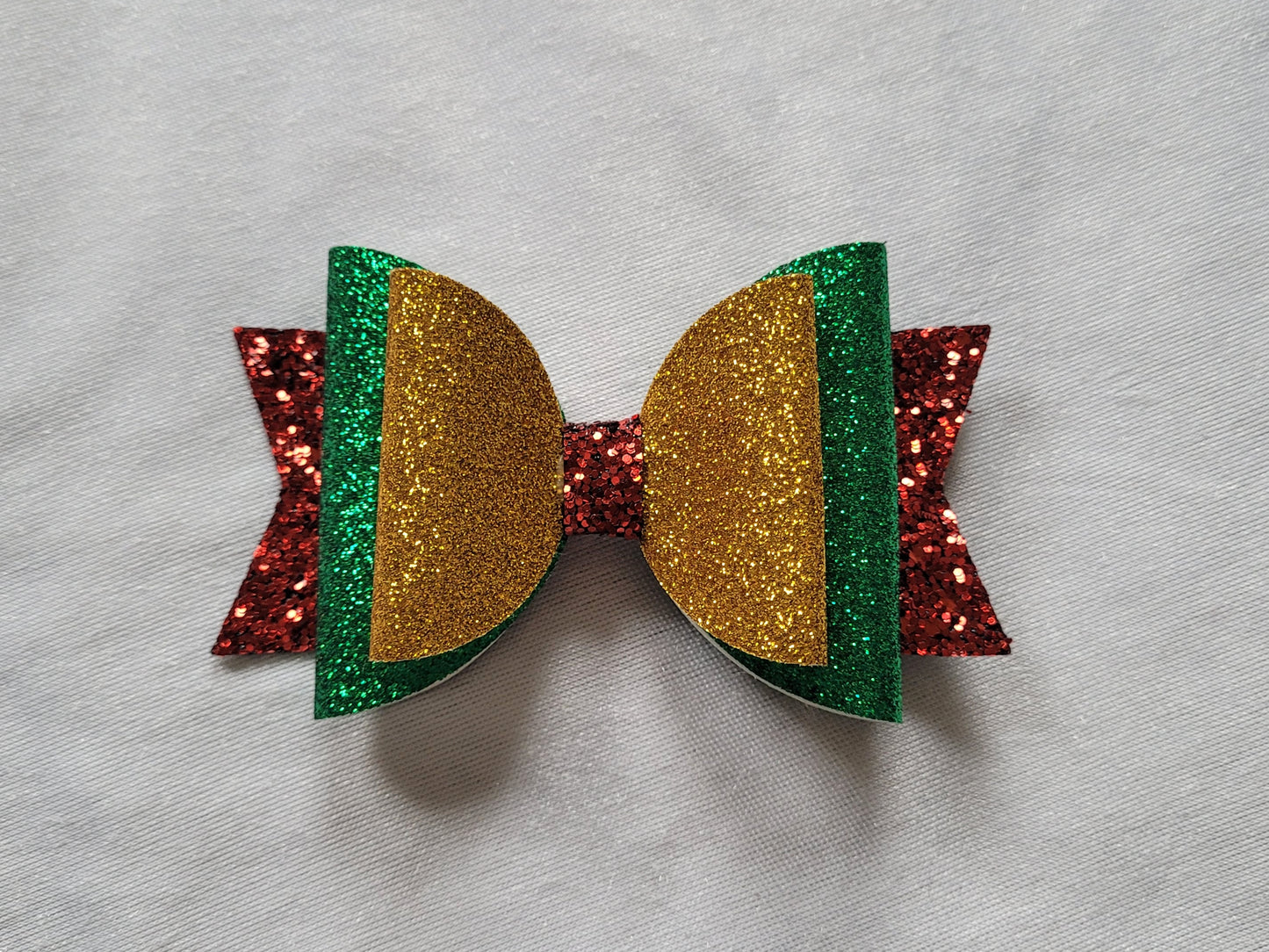 Christmas Glitter Hair Bow