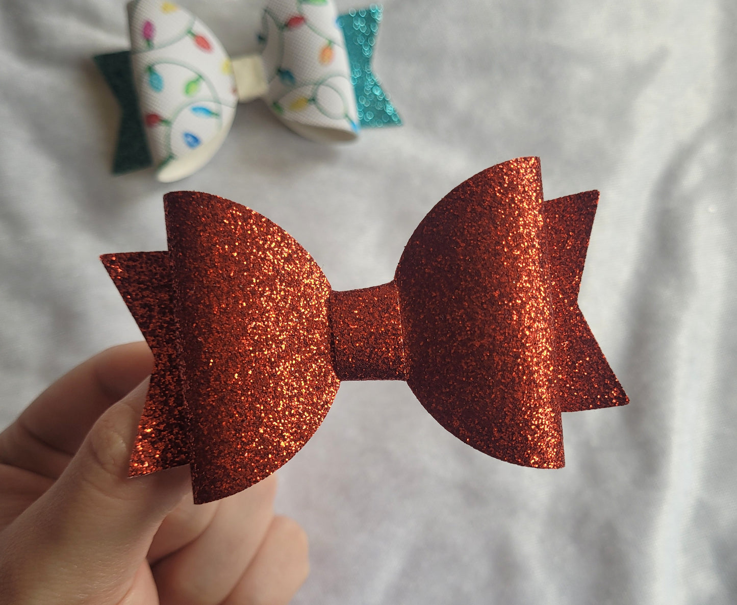 Christmas Lights Hair Bow